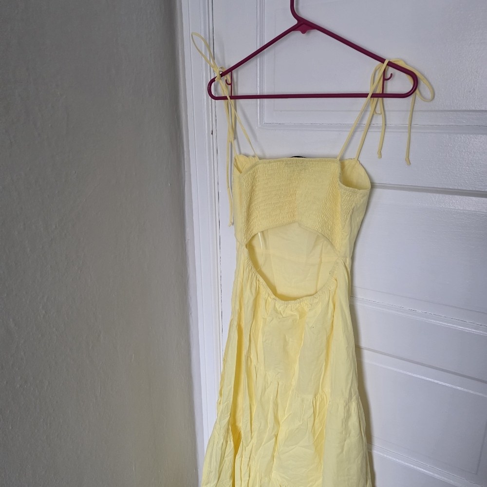 Petal & Pup brexley tiered cotton maxi sundress NWT Yellow Lemon Large - Picture 9 of 12